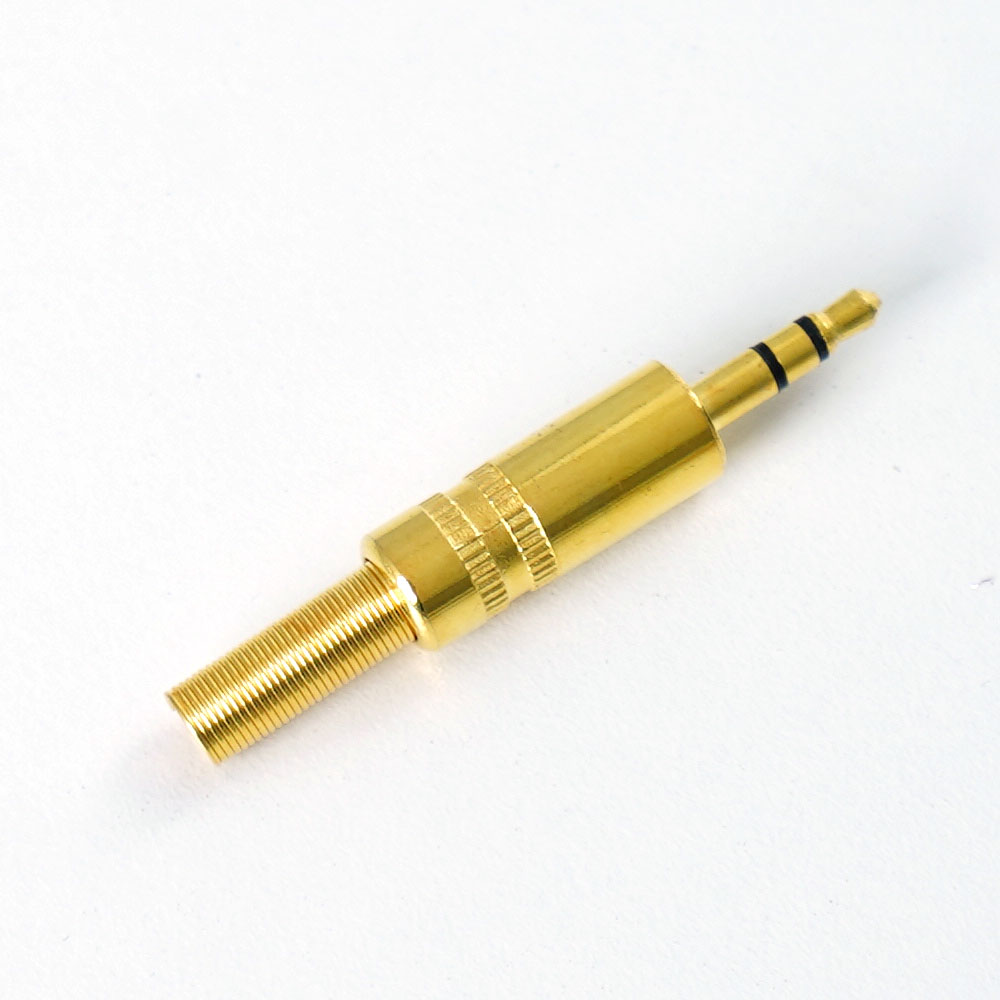 COJ 3.5mm 메탈금도금 납땜 오디오 스테레오 잭 플러그 커넥터